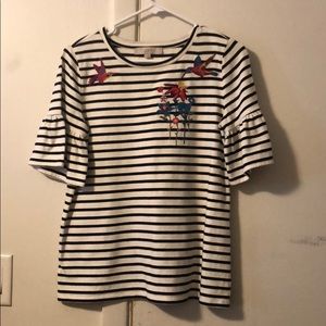 Loft Embroidered Top